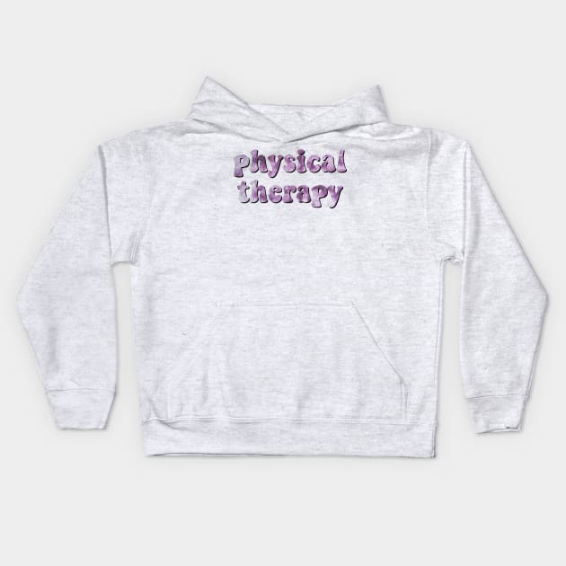 physical therapy Kids Hoodie by cartershart